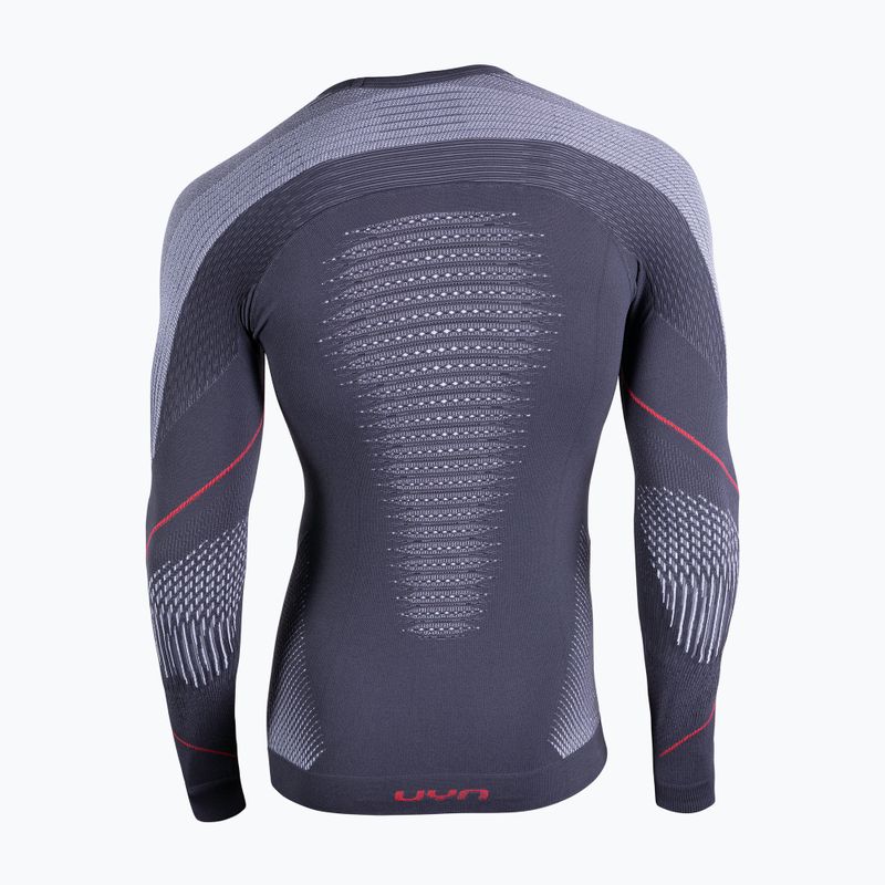 Чоловіча термоактивна кофта UYN Evolutyon UW Shirt charcoal/white/red 2