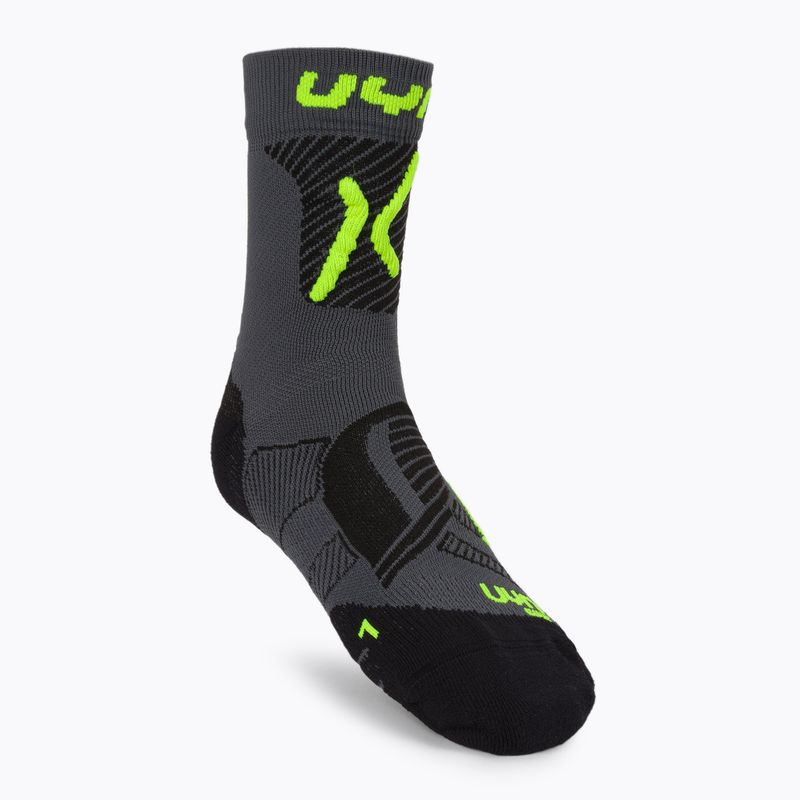 Велошкарпетки чоловічі UYN MTB anthracite/yellow fluo