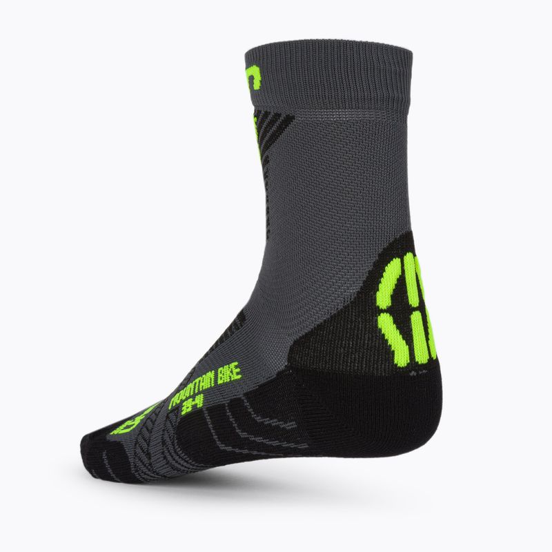 Велошкарпетки чоловічі UYN MTB anthracite/yellow fluo 2