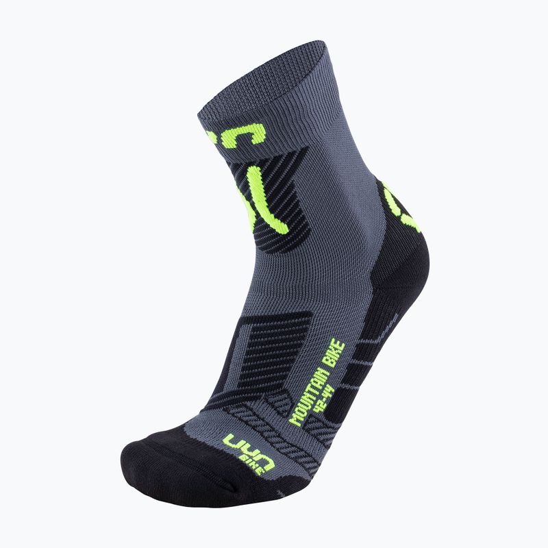 Велошкарпетки чоловічі UYN MTB anthracite/yellow fluo 5