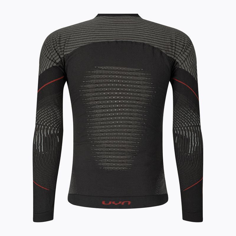 Чоловіча термоактивна кофта UYN Evolutyon Comfort UW Shirt charcoal/white/red 2