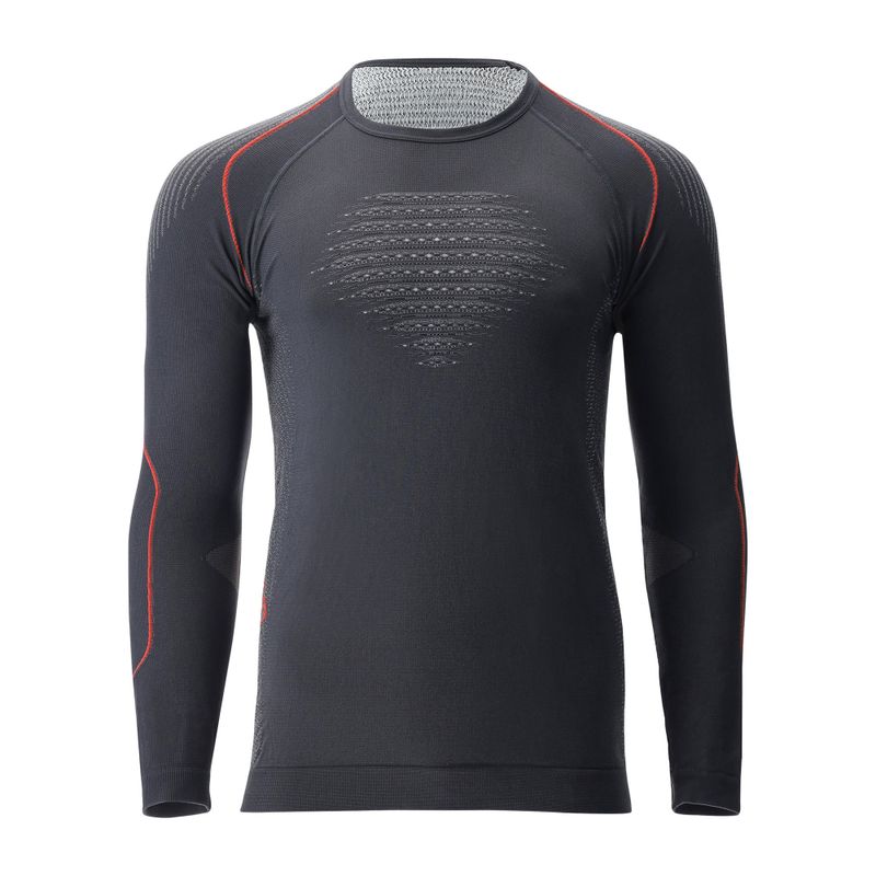 Чоловіча термоактивна кофта UYN Evolutyon Comfort UW Shirt charcoal/white/red 4