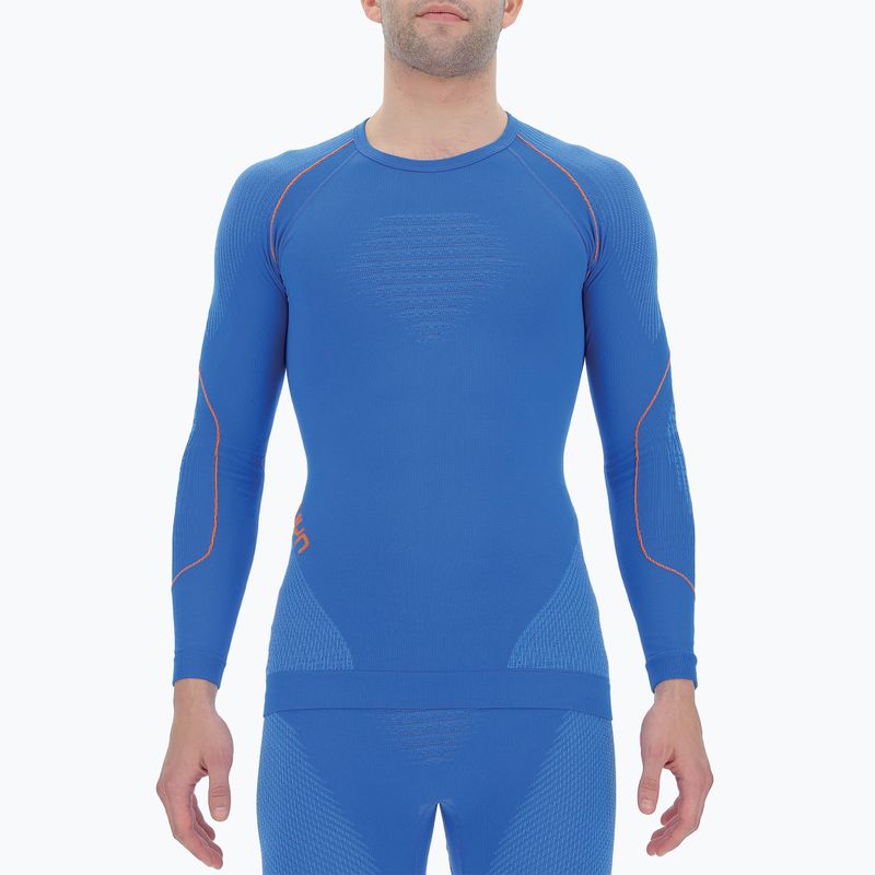 Чоловіча термоактивна кофта UYN Evolutyon UW Shirt blue/blue/orange shiny 4