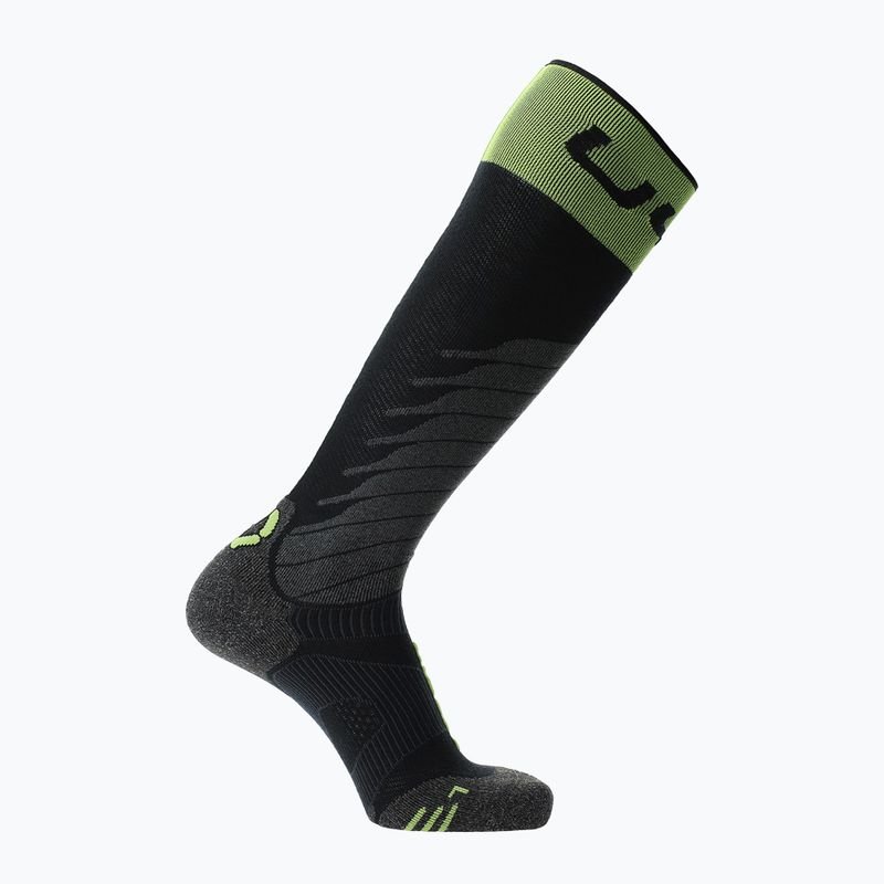 Шкарпетки гірськолижні чоловічі UYN Ski One Merino black/lime 2
