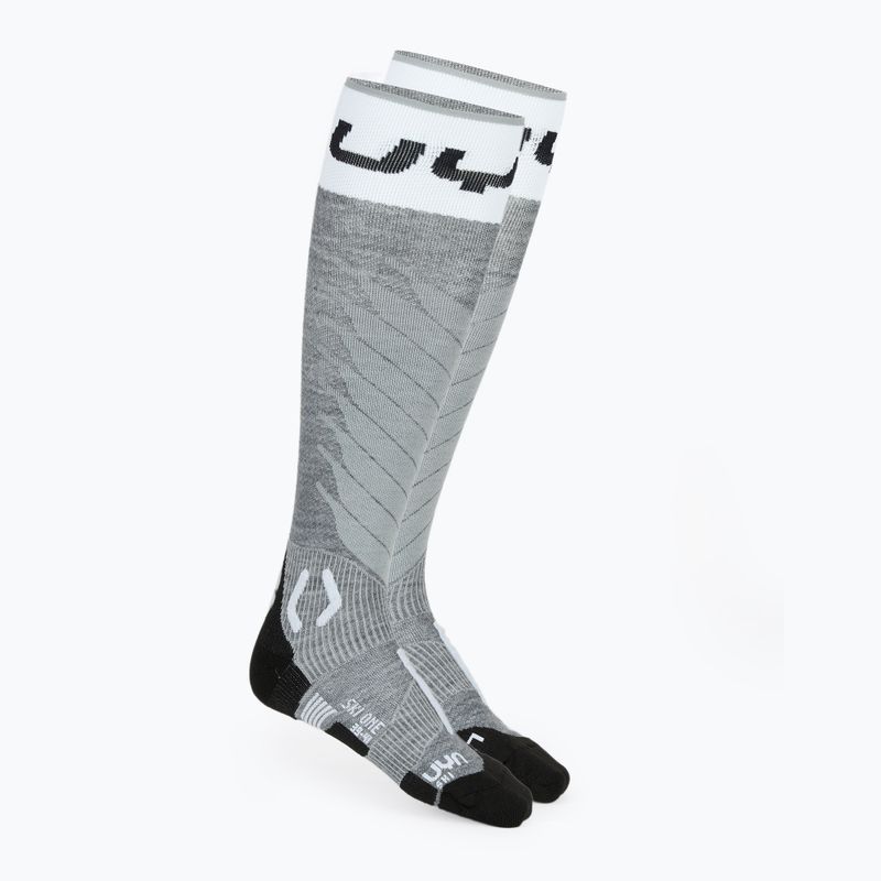 Шкарпетки гірськолижні чоловічі UYN Ski One Merino grey melange/white