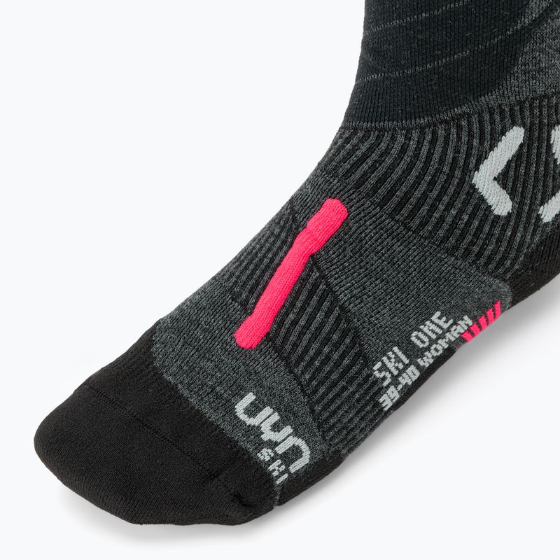 Шкарпетки гірськолижні чоловічі UYN Ski One Merino anthracite/pink 3