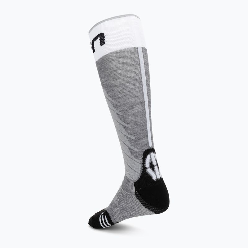 Шкарпетки лижні жіночі Uyn Ski One Merino Socks grey melange/white 2