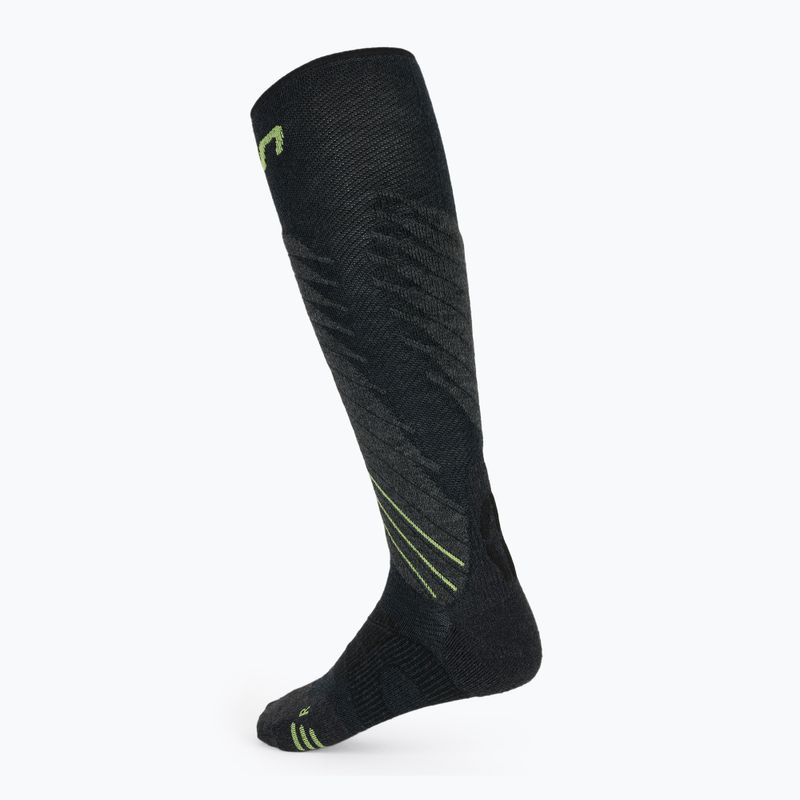 Шкарпетки гірськолижні чоловічі UYN Ski One Comfort Fit anthracite/lime 2