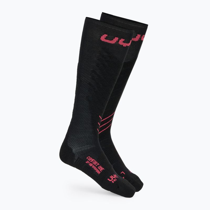 Чоловічі лижні шкарпетки UYN Ski One Comfort Fit black/pink