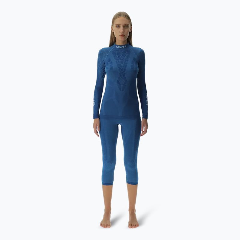 Жіноча термоактивна кофта UYN Elevation Biomorph LS Turtle Neck blue atoll 2