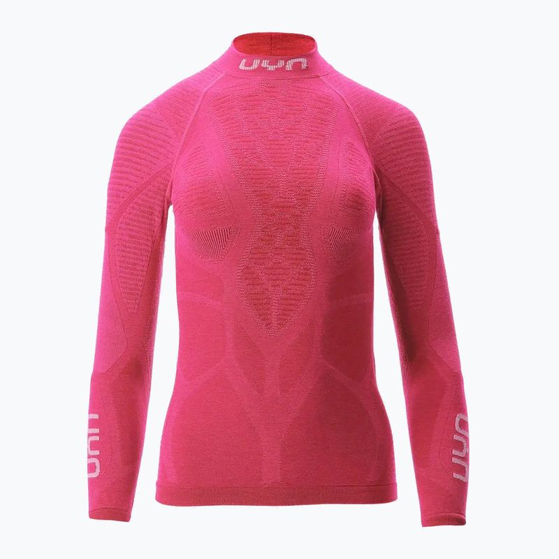 Жіноча термоактивна кофта UYN Elevation Biomorph LS Turtle Neck pink yarrow 7