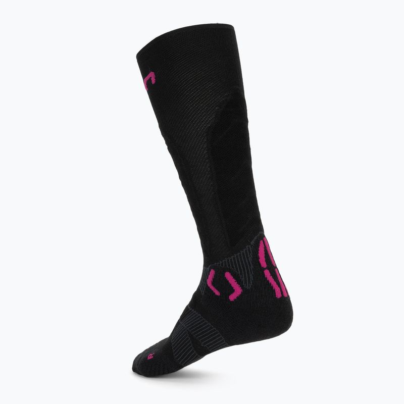 Шкарпетки гірськолижні жіночі UYN Ski Touring One Bio black/pink yarrow 2