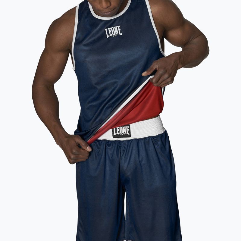 Майка тренувальна двостороння LEONE 1947 Double Face Boxing Singlet блакитно-червона AB214 3