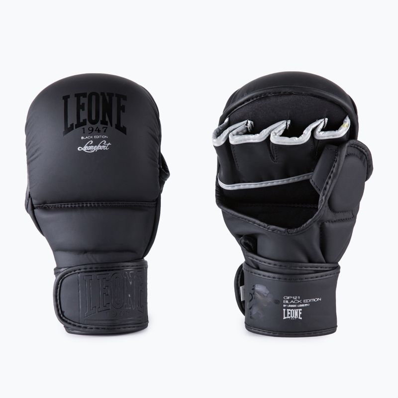 Рукавиці спарингові LEONE Black Edition MMA чорні GP1213