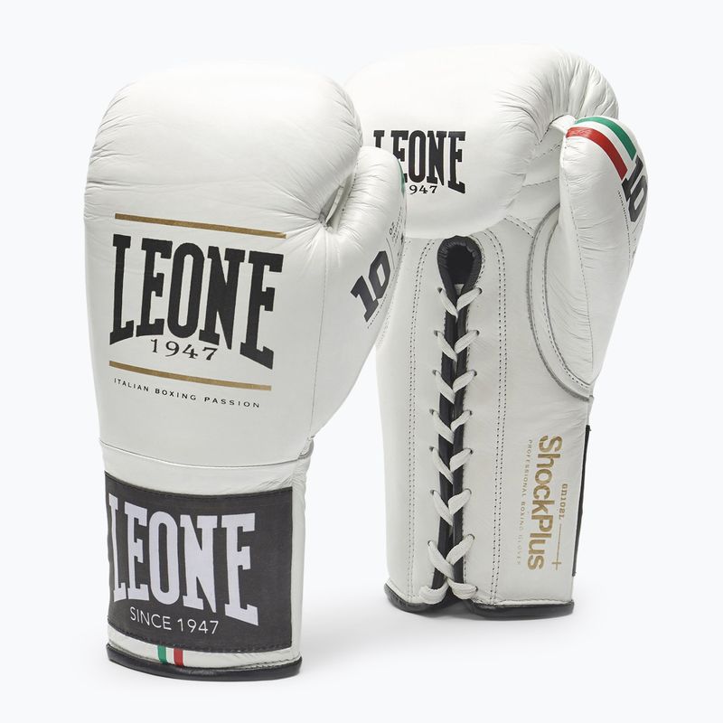 Рукавиці боксерські LEONE 1947 Shock Plus white