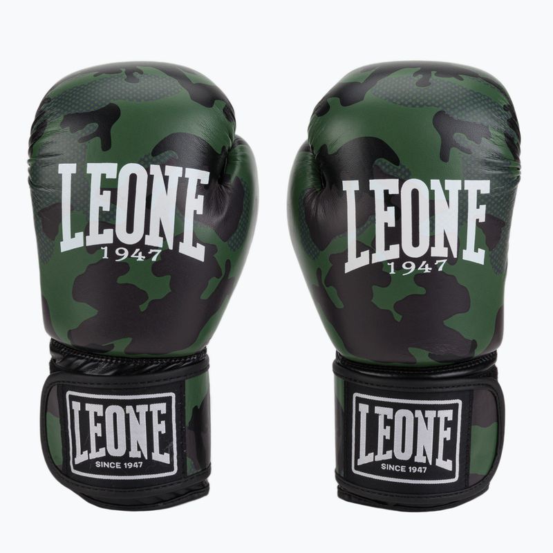 Рукавиці боксерські LEONE 1947 Camo зелені GN324