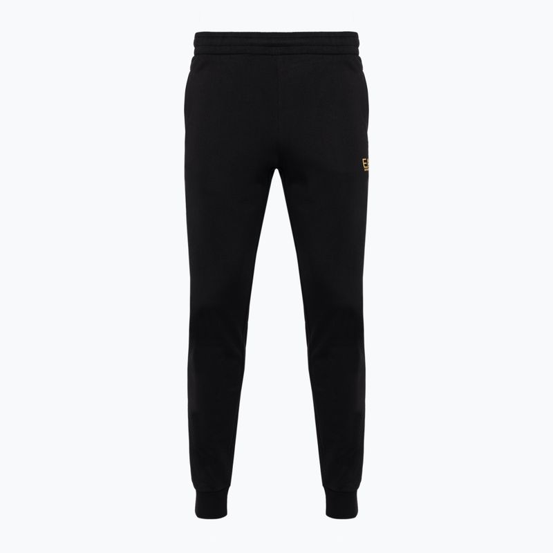 Чоловічі штани EA7 Emporio Armani Train Core ID Coft Slim з чорним/золотим логотипом