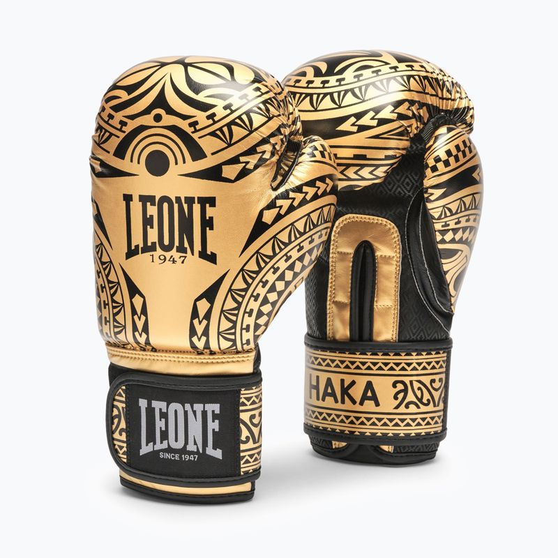 Боксерські рукавиці LEONE 1947 Haka black/gold 2