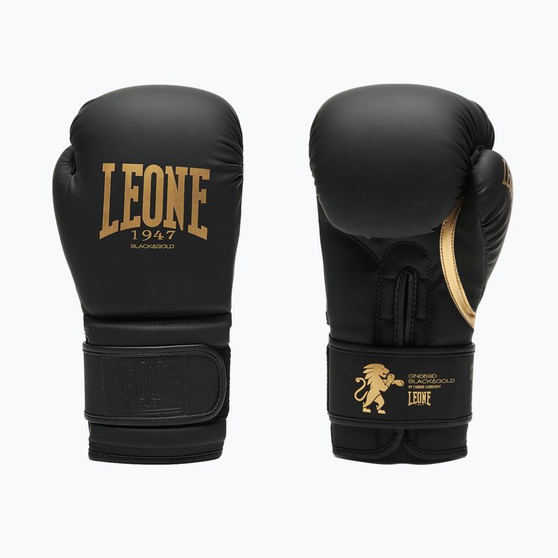 Боксерські рукавиці LEONE 1947 Idol black/gold