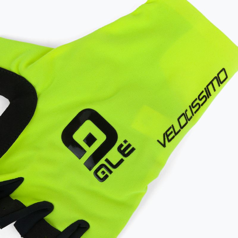 Велорукавиці Alé Guanto Estivo Velocissimo fluo yellow/black 5