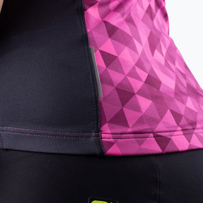 Велофутболка жіноча Alé Top Donna Triangles fluo pink/violet 7