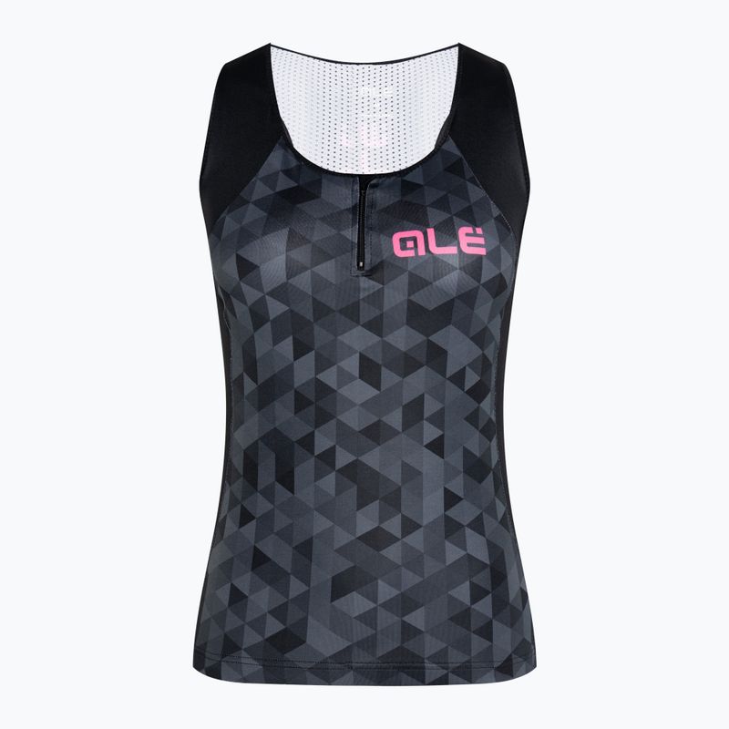 Велофутболка жіноча Alé Top Donna Triangles grey/black 6
