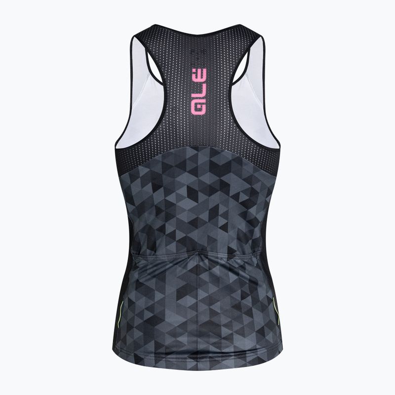 Велофутболка жіноча Alé Top Donna Triangles grey/black 7