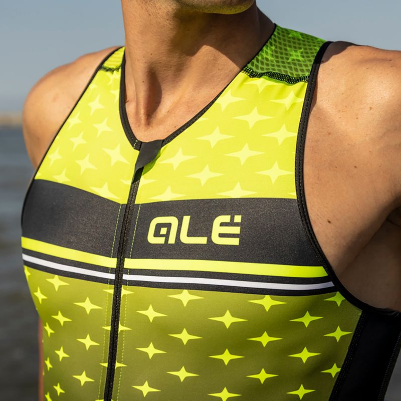 Комбінезон для триатлону чоловічий Alé Stars fluo yellow/black 12