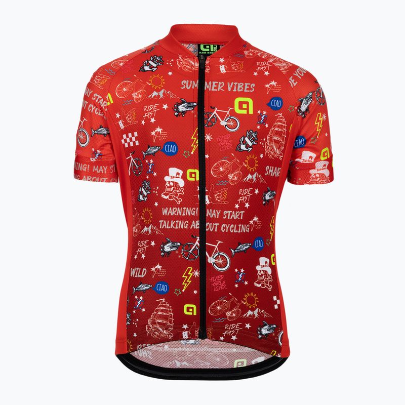 Велофутболка дитяча Alé Maglia Bimbo MC Vibes red