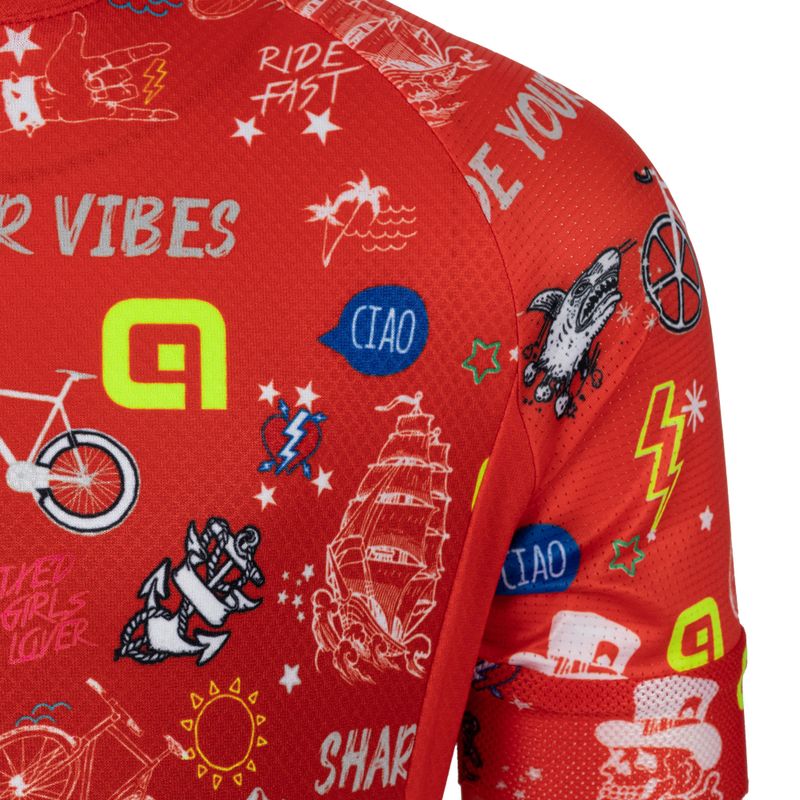 Велофутболка дитяча Alé Maglia Bimbo MC Vibes red 3