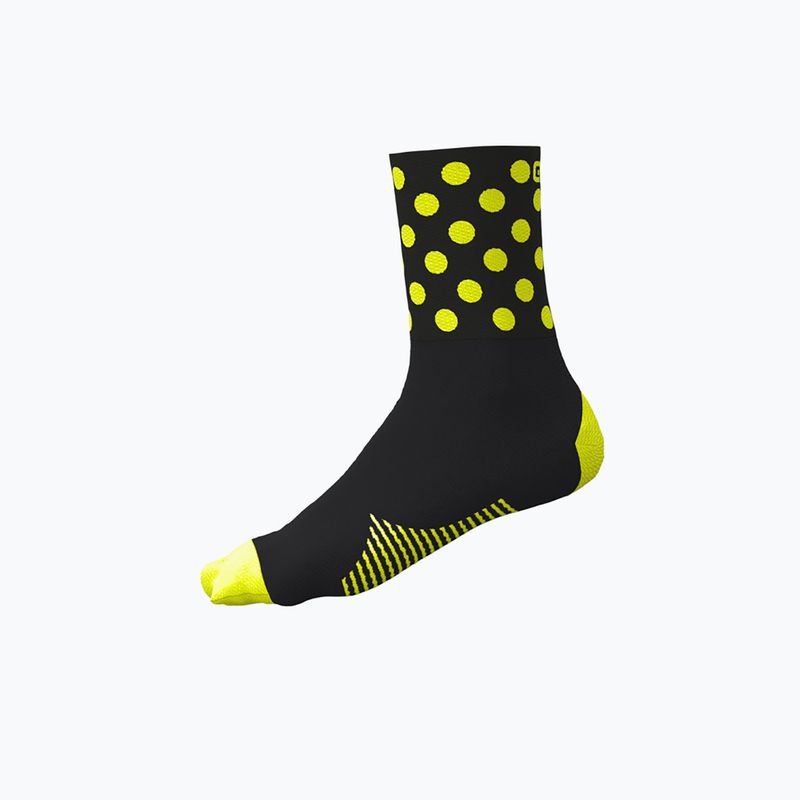 Велошкарпетки Alé Calza Q-Skin 16 cm Bubble fluorescent yellow 4