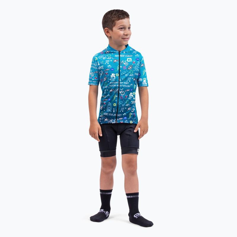 Велофутболка дитяча Alé Maglia Bimbo MC Vibes turquoise 2