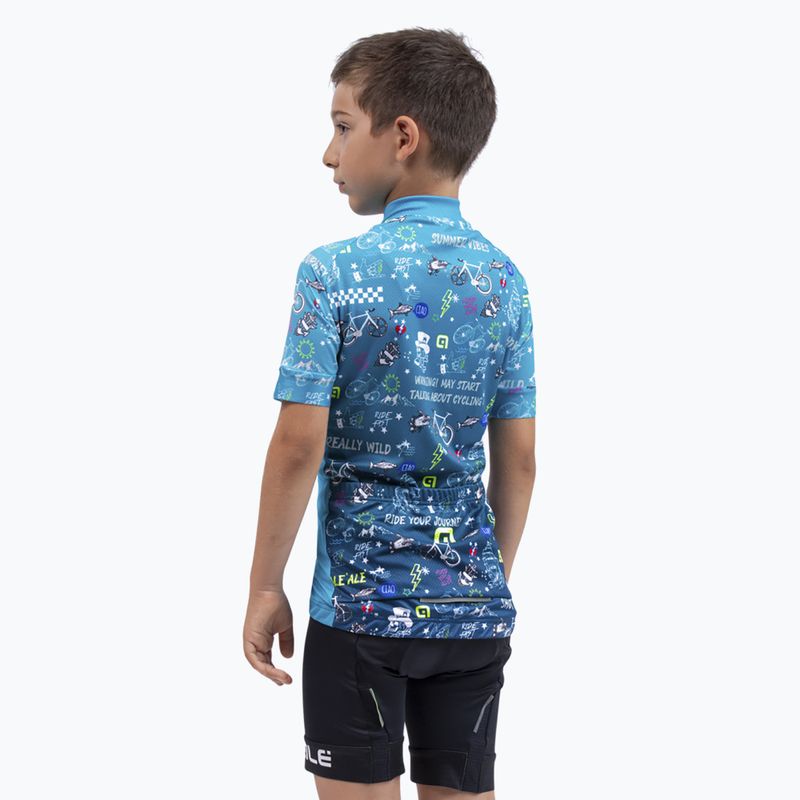 Велофутболка дитяча Alé Maglia Bimbo MC Vibes turquoise 3