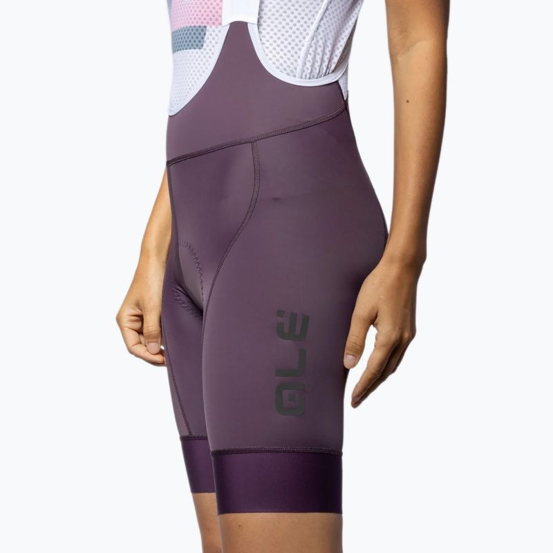 Шорти велосипедні жіночі Alé Magic Colour Bibshorts bordeaux 5