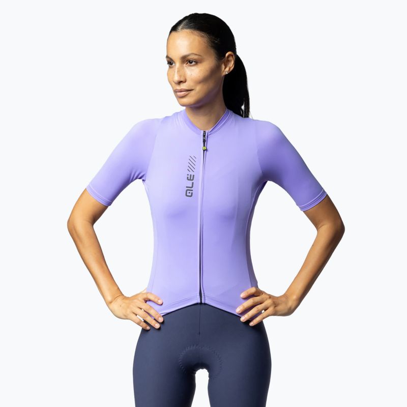 Футболка велосипедна жіноча Alé Color Block lilac