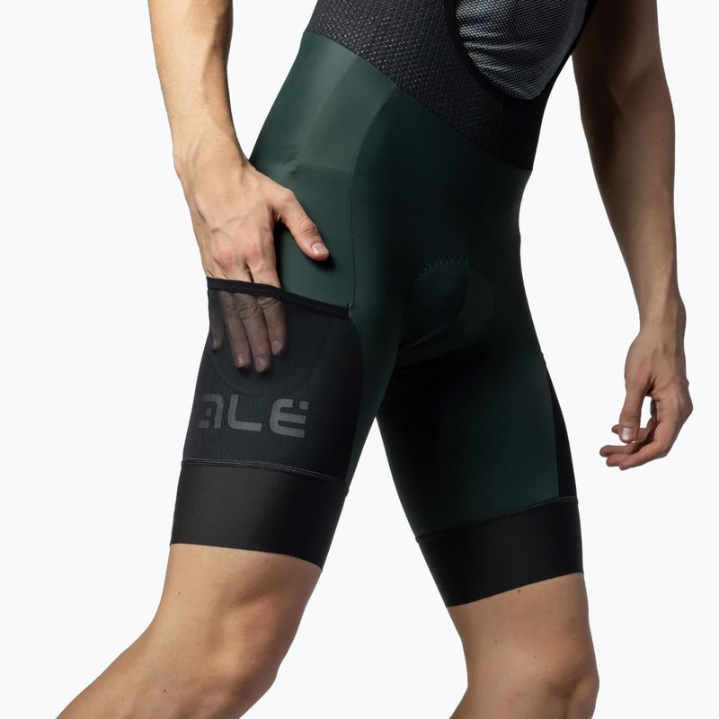 Шорти велосипедні чоловічі Alé Stones Cargo Bibshorts green wood 5