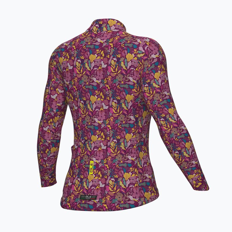 Кофта велосипедна жіноча Alé Flowery LS Jersey rosa/pink 2