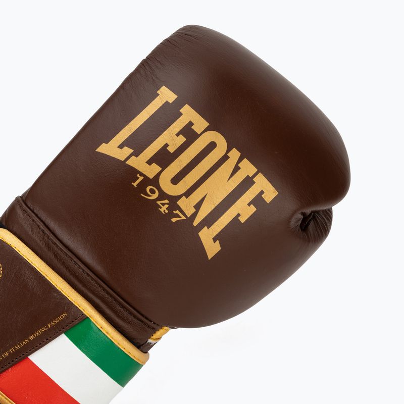 Рукавиці боксерські LEONE 1947 Italy '47 black/white/brown 5