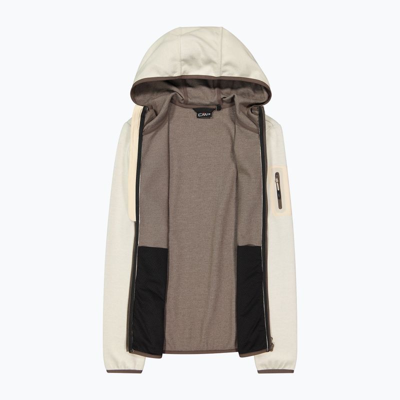 Кофта трекінгова жіноча CMP 34H6376 Fix Hood cream/off white 3