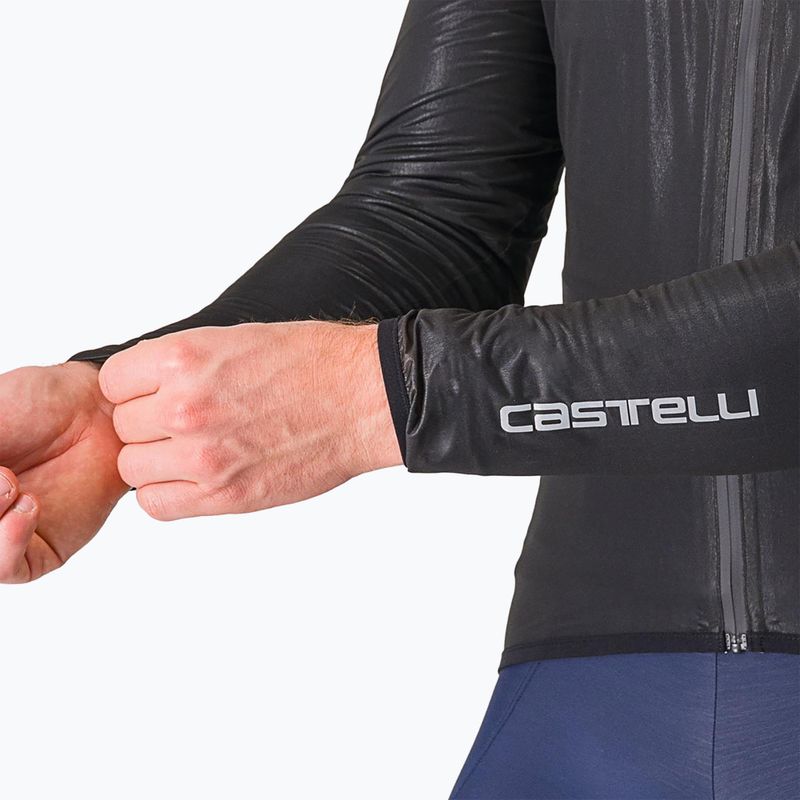 Куртка велосипедна чоловіча Castelli Squall Shell light black/silver gray 5