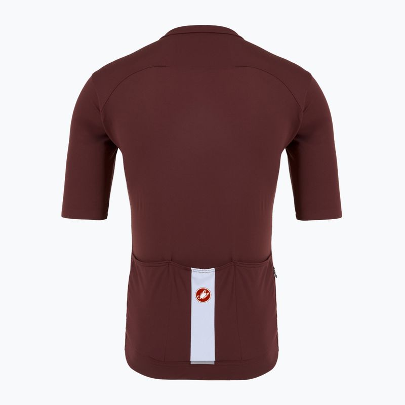 Футболка велосипедна чоловіча Castelli Prologo Lite deep bordeaux/ silver gray 2