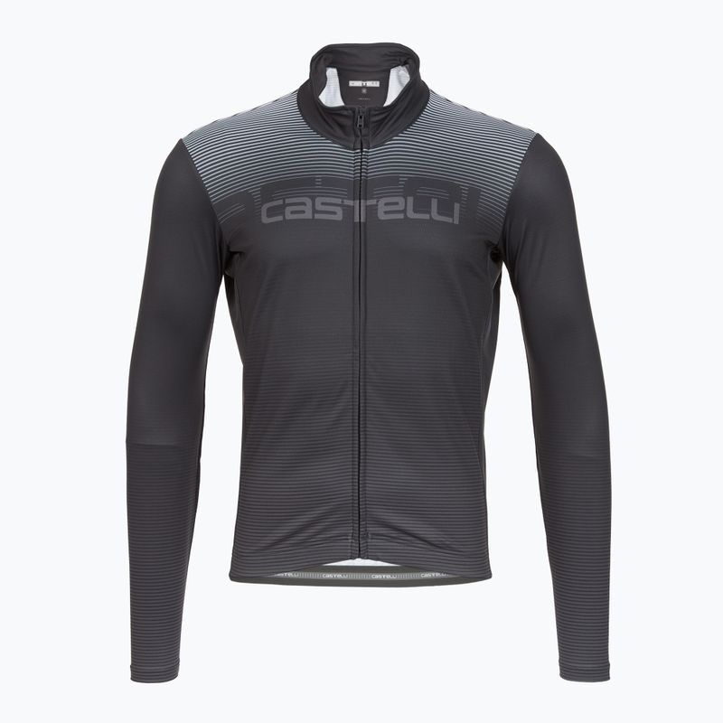 Лонгслів велосипедний чоловічий Castelli Apice Thermal dark gray/smoky gray/silver gray
