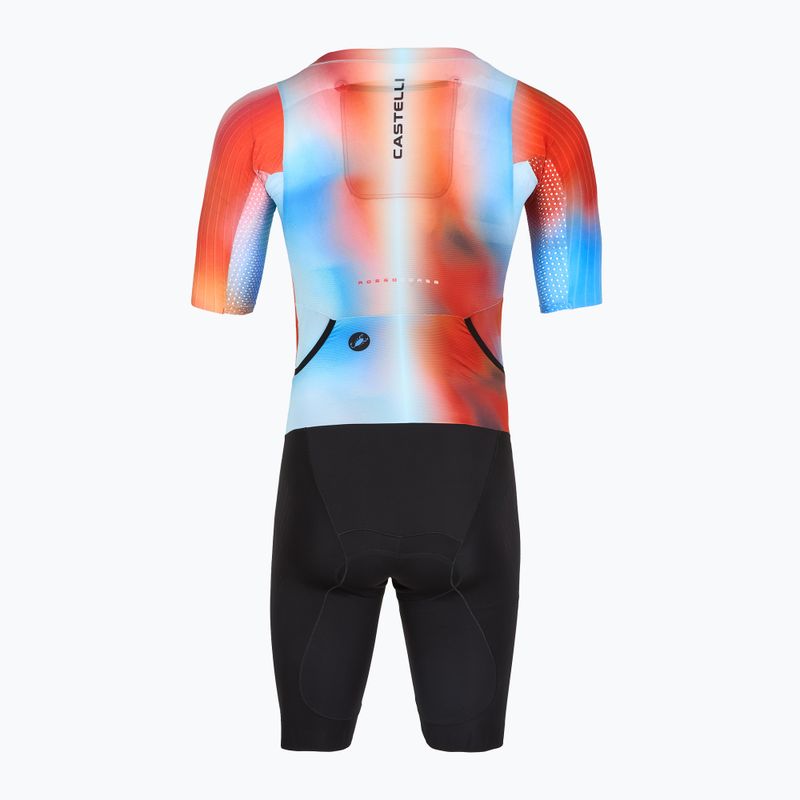Комбінезон велосипедний чоловічий Castelli Free Sanremo 3 paprika/winter sky/black 2