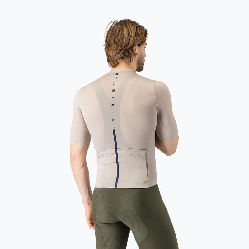 Футболка велосипедна чоловіча Castelli Drittone Logo clay/belgian blue 3