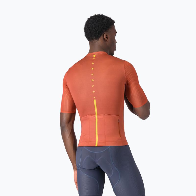 Футболка велосипедна чоловіча Castelli Drittone Logo paprika/mango mojito 2