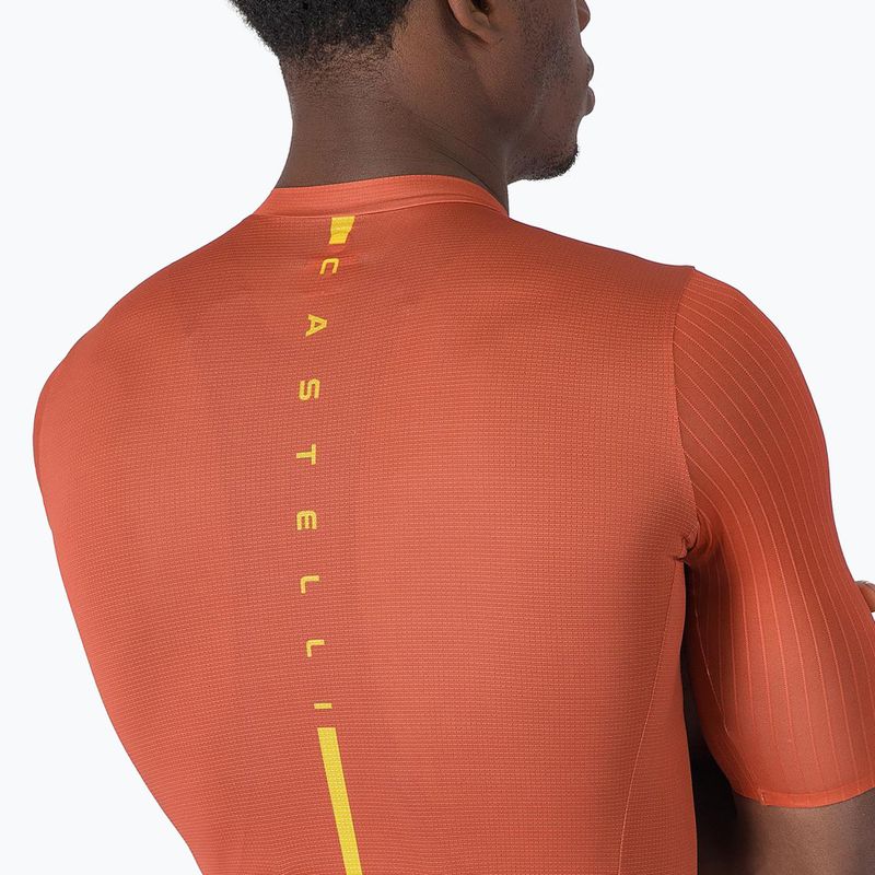Футболка велосипедна чоловіча Castelli Drittone Logo paprika/mango mojito 4