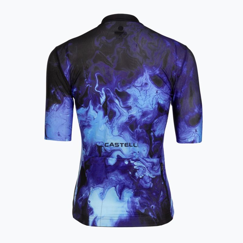 Футболка велосипедна жіноча Castelli Cosmic Vortex multicolor violet blue 2