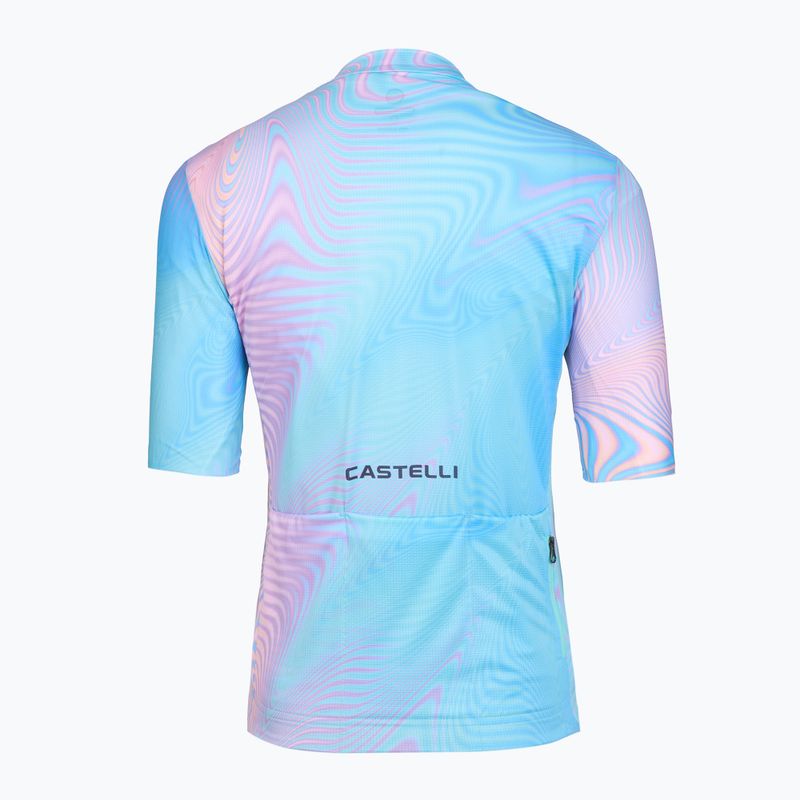 Футболка велосипедна жіноча Castelli Cosmic Vortex multicolor pink green 2