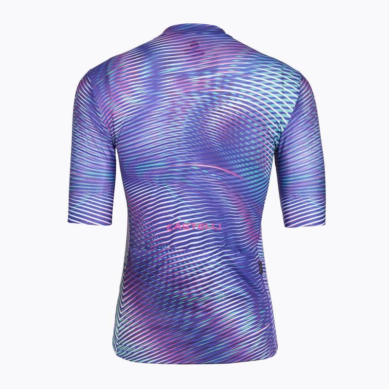Футболка велосипедна жіноча Castelli Cosmic Vortex multicolor ultraviolet rose 2