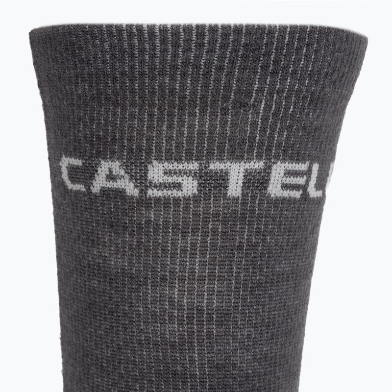 Шкарпетки чоловічі Castelli Castelli Logo 18 Merino Sock silver gray/dark gray 3